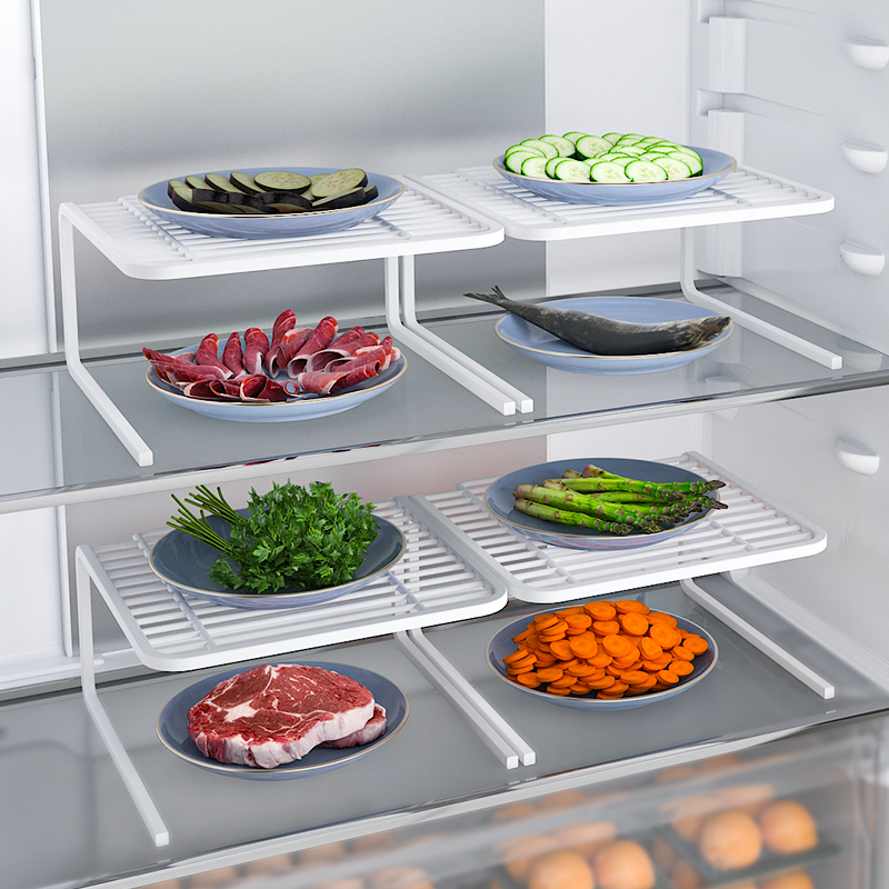 厨房冰箱置物架多层分层板分隔架隔层板收纳架整理神器内部冷冻室