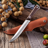 锋利多用小刀瓜果水果刀轻便切西瓜刀木柄不锈钢家用大号长款 刀具