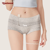 雾屿雪颂 小甜崽 费尔岛四角高级感平角纯棉内裤 女款 2026新款