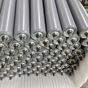 套胶无动力辊筒外胶滚筒滚轮镀锌滚筒输送托辊输送线PVC胶辊包胶