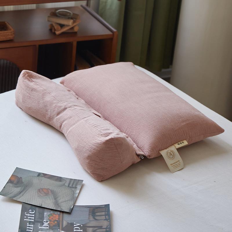 2025新款全棉三角牵引组合枕荞麦枕芯 草本荞麦壳分区护颈椎枕头