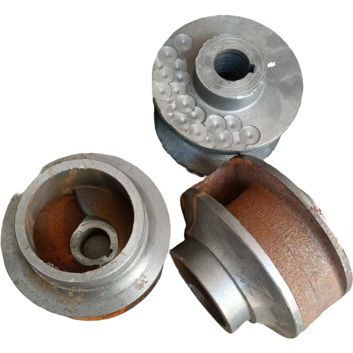 污水泵叶轮25/30轴5.5/7.5/11/15w排污泵铸铁水轮上海人民泵配件