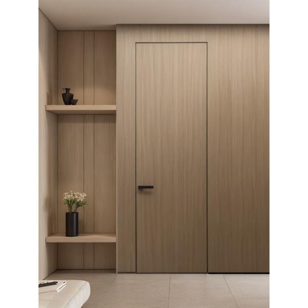 隐框门极简铝木门隐形门室内门涂料门无框门暗门通顶门极窄铝木门