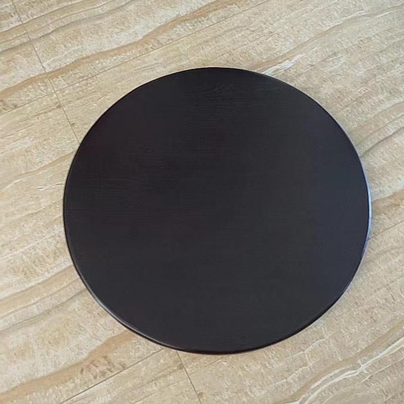定制黑色圆桌面80cm圆桌板实木板5cm厚老榆木板松木台面板深色板