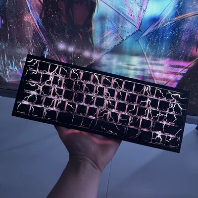 XVX闪电纹键帽黑透双拼IMD侧刻