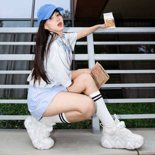 简约风蛋糕鞋 黛西法罗时尚 厚底男女情侣老爹鞋 陈赫张小碗同款