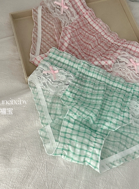 福宝甜欲泡泡格蝴蝶结胖MM三角