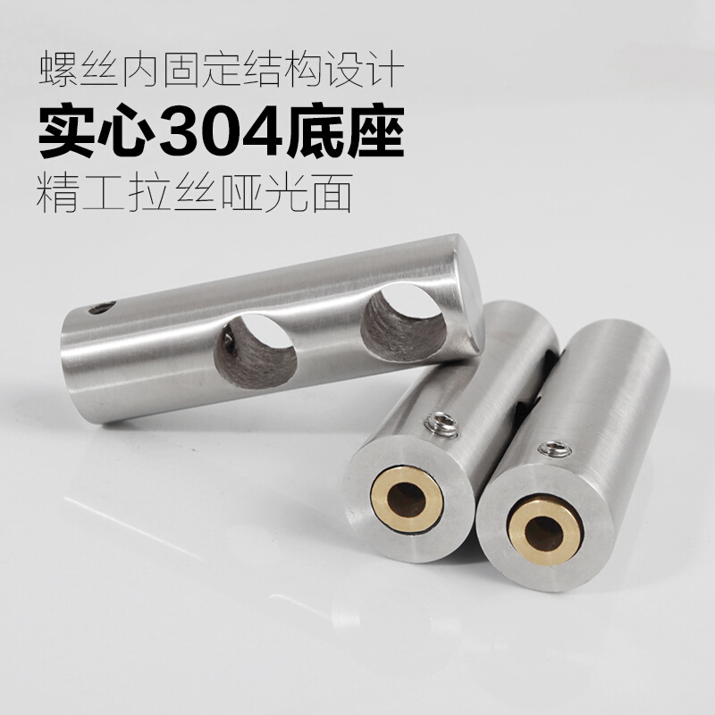 厨房挂杆双杆304不锈钢免打孔活动挂钩O拉丝排勾加长置物架