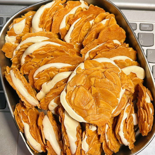 手作扁桃仁夹心酥整块都是料！