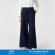 K0251PA18 环保棉靛蓝染斜纹梨形休闲阔腿裤 klee klee25春女装