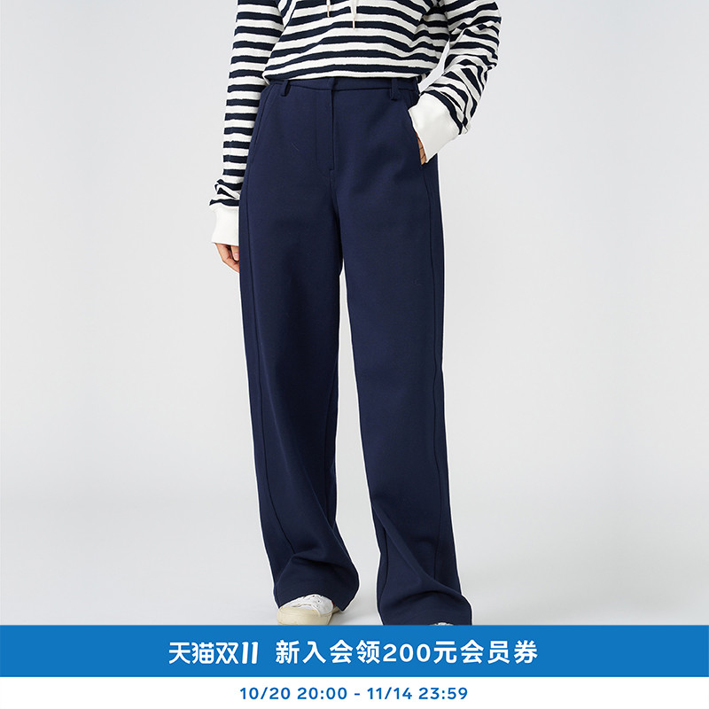 klee klee 女环保棉双层厚针织布直筒裤 K0241PA01