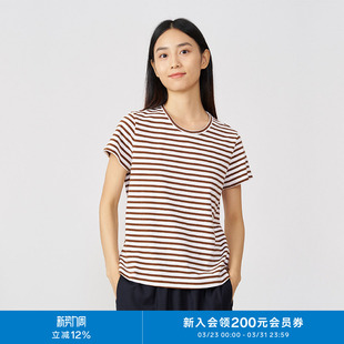 开衩舒适休闲圆领短袖 薄环保棉点子纱飞袖 T恤 klee夏女装 klee