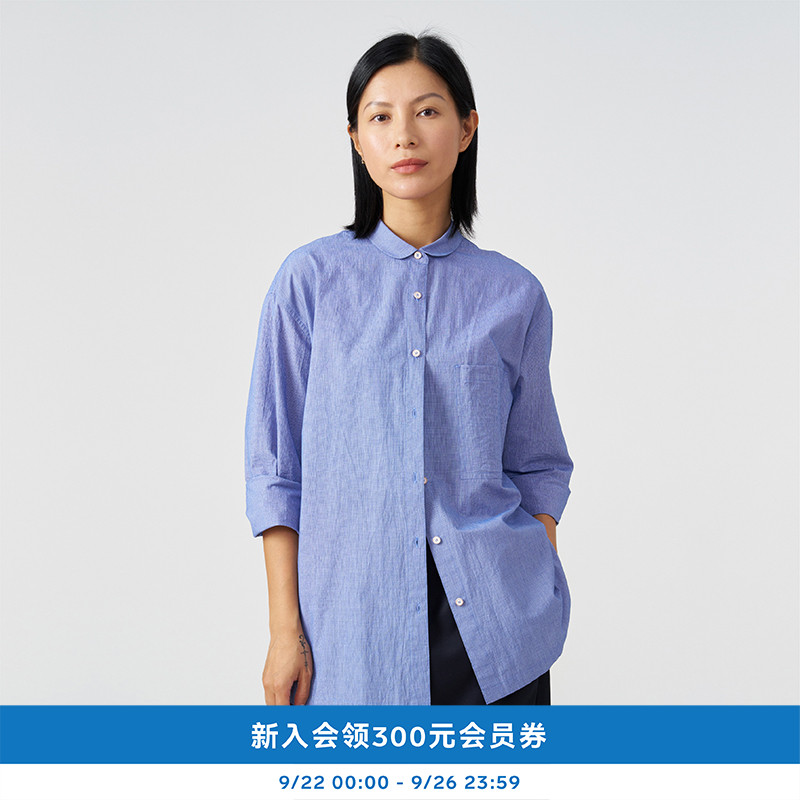 强捻格子布松衬衫防晒轻薄