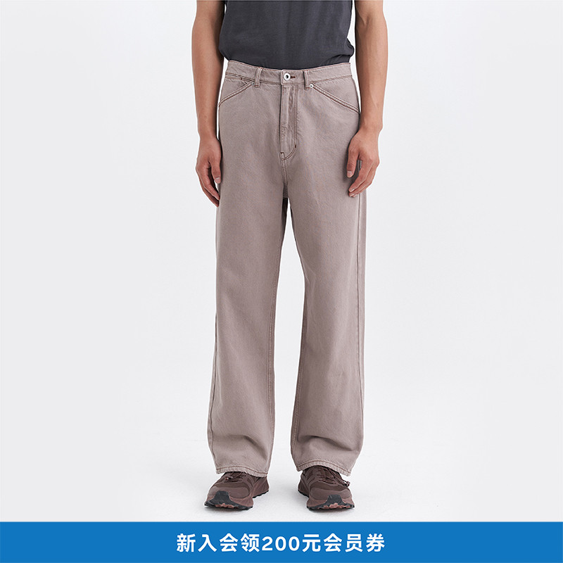 秋季男装成衣染色斜纹布直筒裤