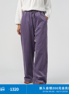 klee klee女装环保棉灯芯绒直筒裤K0243PA10