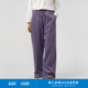 环保棉灯芯绒细腻舒适休闲松紧腰抽绳直筒裤 klee klee春秋女装