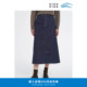 klee klee2026早春新女装 环保棉弹力十字纹A字牛仔半裙K0261SK03