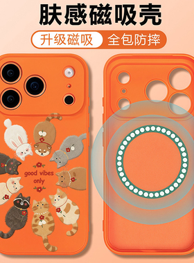 适用苹果17promax手机壳新款iPhone16保护套磁吸2026女15pro镜头全包防摔ip14系列高级感13软硅胶12网红爆款