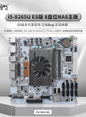 畅网i5-8265U DDR4  适配群晖 飞牛 unraid 8盘位 ITX NAS主板