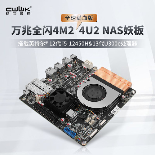 畅网I5-12450H4xU.2万兆NAS主板