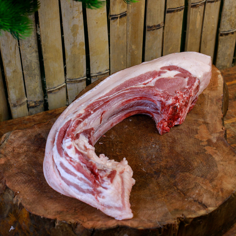 【带骨腰条】 皖南农户喂养黑毛土猪肉 带骨五花 1500g顺丰免邮