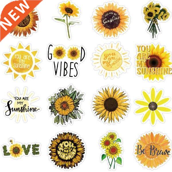 50Pcs Classic Toys Sticker Sunflower You Are My Sunshine