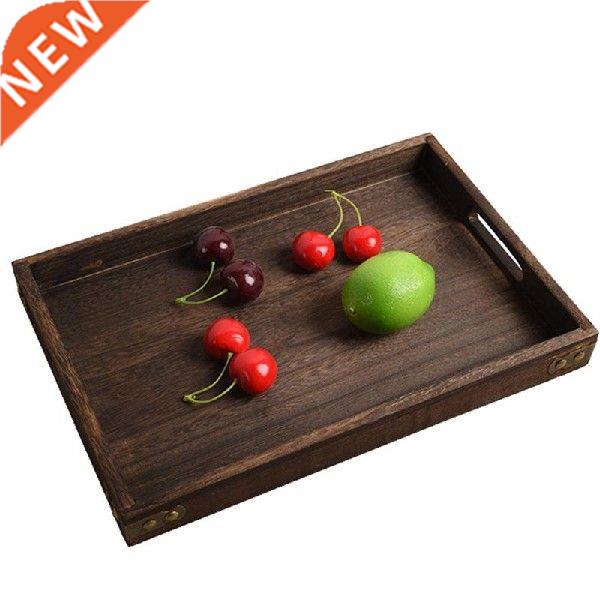 Retro Wooden Pallet Rectangular Storage Trays Hotel Dessert