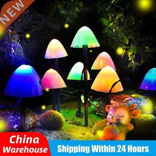 Lights Mushro Solar Landscape LED Lawn Outdoor String Garden