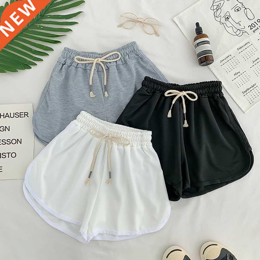 Lace Up Casual Summer Shorts Women Simple Elastic Slim Strai 居家日用 布艺蛋糕/蛋糕毛巾 原图主图