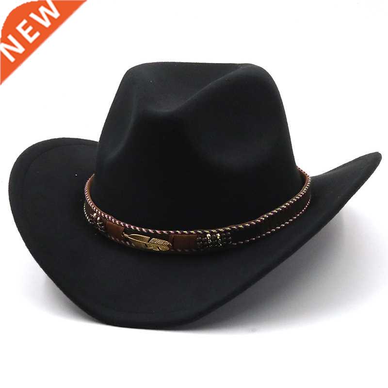 Wool Women's Men's Weern Cowboy Hat For man Lady Jazz Cowg-封面