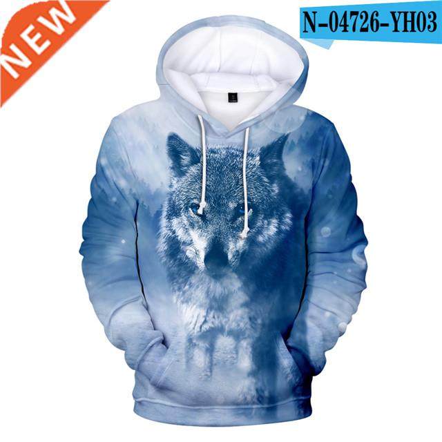 3 to 14 years kids hoodies ice fire wolf 3d printed hoodie s