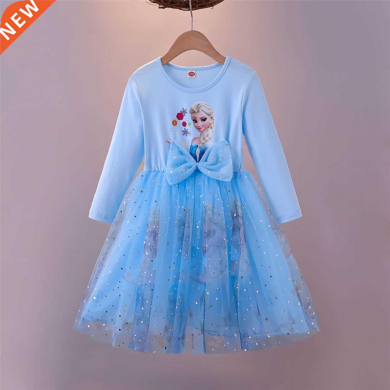 Kids Frozen Elsa Anna Princess Dresses for Girls Princess Dr