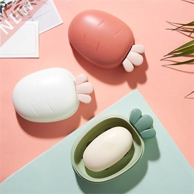 Portable Carrot Soap Box Bathroom Dish Plate Case Soap Box