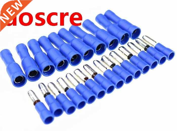 100PCS Blue Assorted Female + Male Bullet Butt Connector Ins