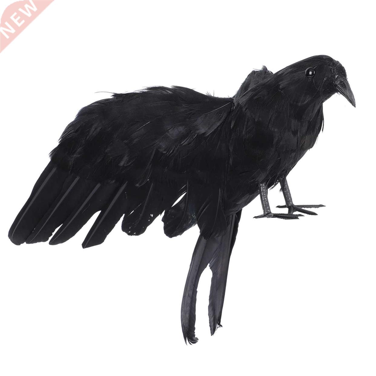 1Pc Desktop Simulation Crow Decoration Realistic Bird