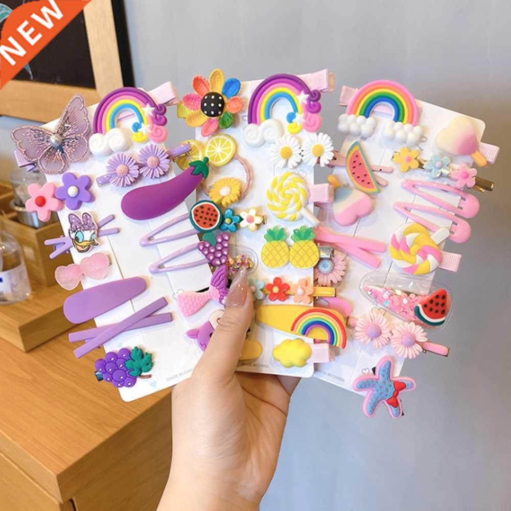 1set cartoon fruits barrettes children girls sweet hairpins