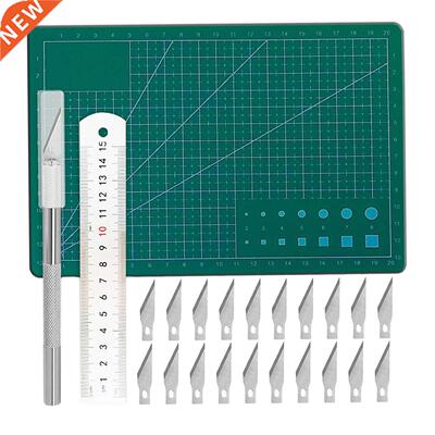 24Pcs/set Carving Exacto Knives Craft DIY Kit Art Blades Ma