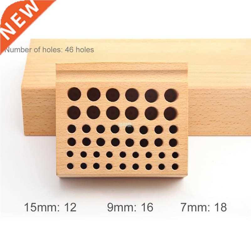 46 holes Wooden Leathercraft Tools Rack Stand Leather Craft