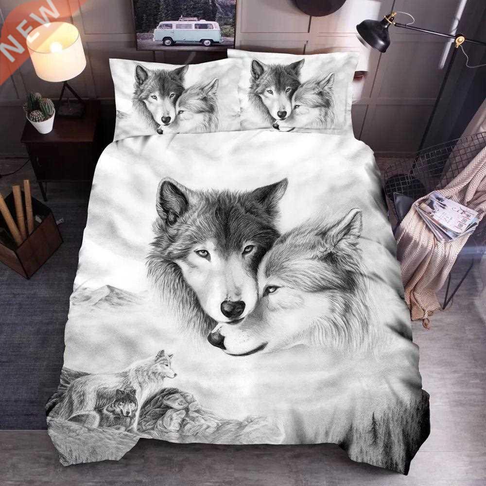 Wolf Cute Animal Bedding Set 3d Printing Kids Adult Luxury G-封面