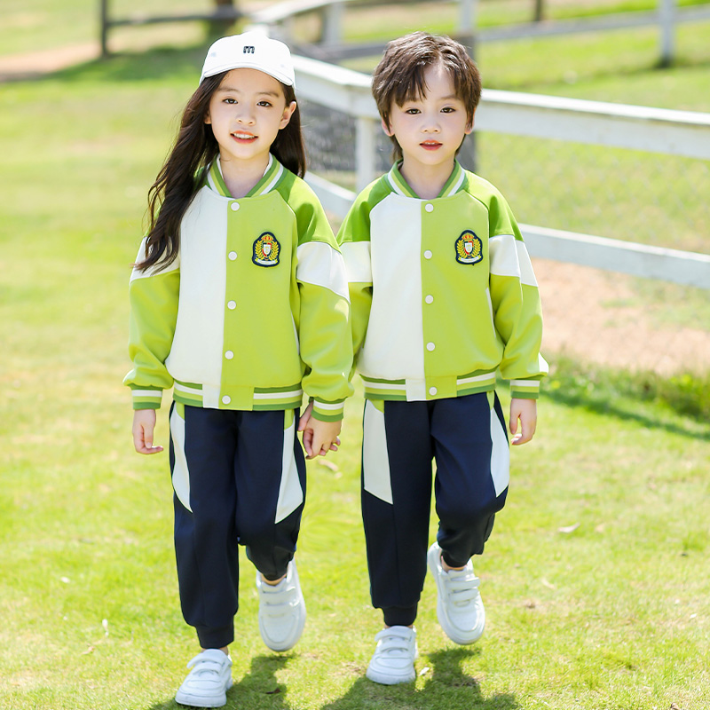 小学生校服运动棒球服春秋三件套幼儿园园服一年级运动会儿童班服