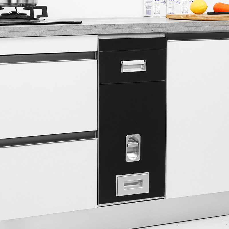 鲁班匠心304不锈钢米箱厨房橱柜米桶嵌入式米柜防潮防虫家用