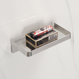 壁挂式手机架卫生间小置物架厕所不锈钢支架挂墙免打孔防水挂物架