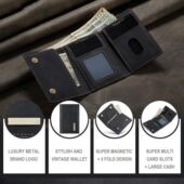 证件多卡位防消磁竖款 卡包三折简约男士 小皮夹子女款 轻薄小巧钱包