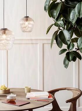 丹麦Tradition北欧灯具Blown现代餐厅吧台床头样板间花纹玻璃吊灯