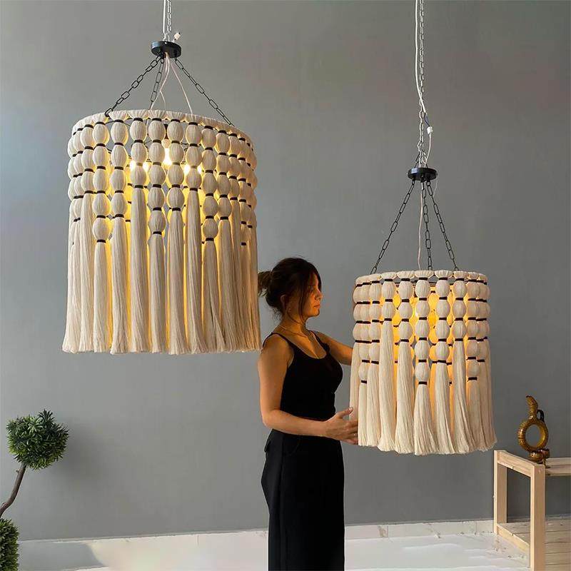 工厂直销法式中古创意流苏吊灯客厅灯酒店商用手工编织灯卧室书房,家装灯饰光源,餐厅吊灯,淘宝优惠券,粉丝福利购,淘宝优惠卷