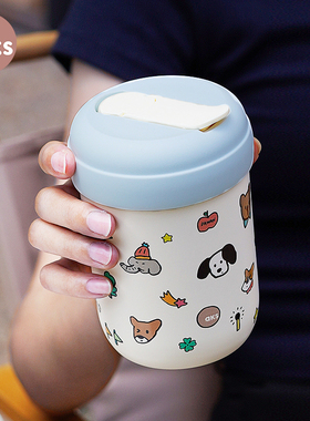 AKS新款保温杯316不锈钢真空保温吸管杯联名款女生可爱水杯高颜值