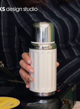 AKS复古保温杯316不锈钢学生直饮杯24小时真空保温杯高颜值水杯女