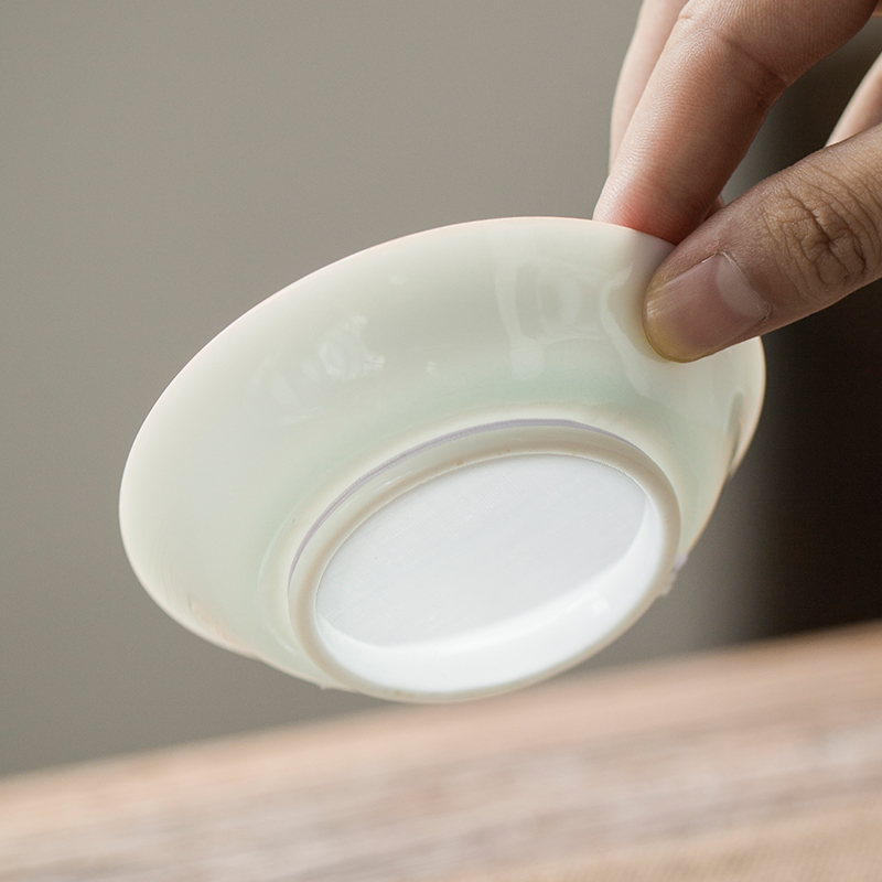 白瓷茶滤家用神器超细网纱