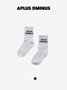 APLUS DMINUS儿童纯棉透气长袜女男童印花袜子中筒袜三双装中大童