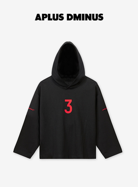 APLUS DMINUS儿童冰感运动连帽长袖T恤中大童套头衫童装帽衫